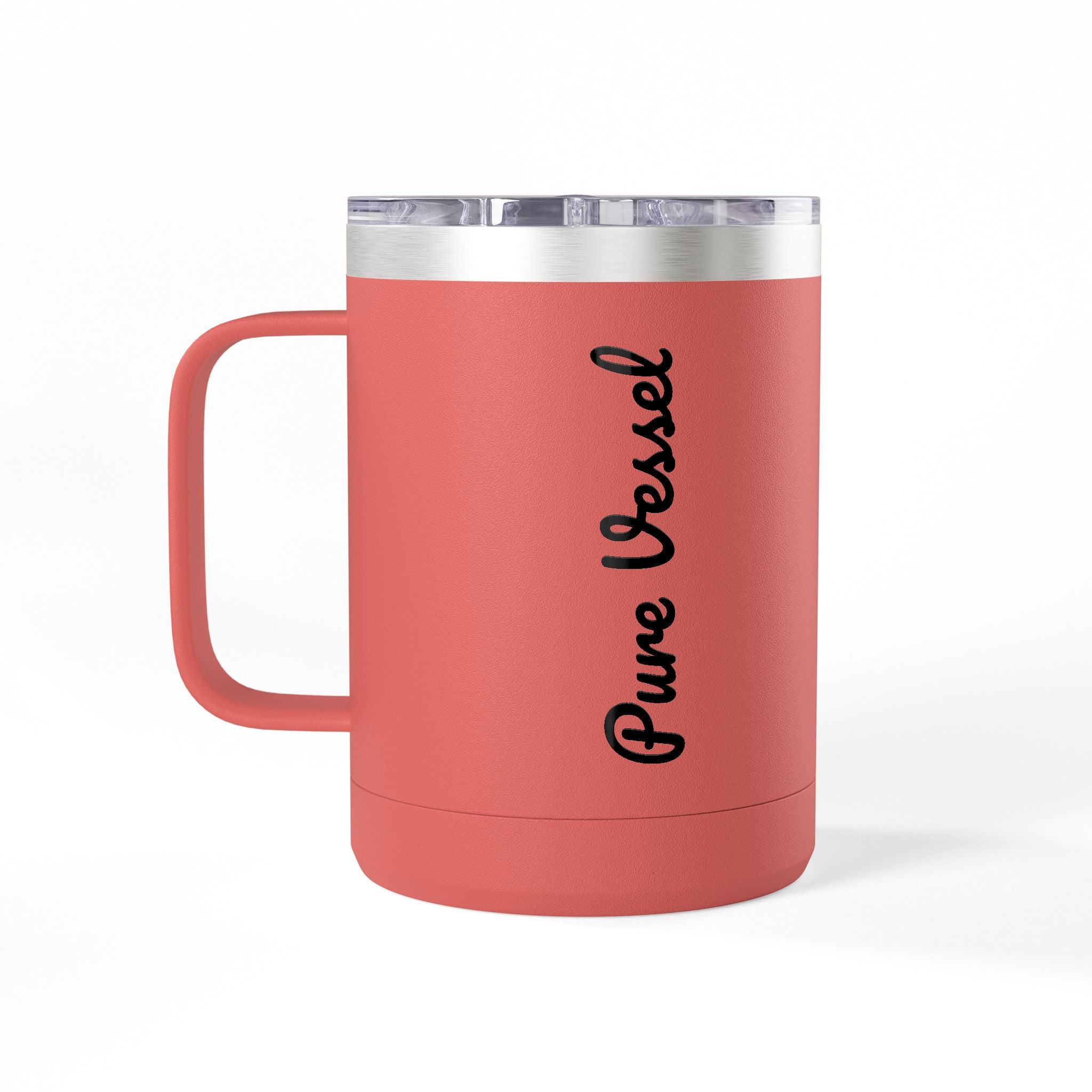 Pure Vessel 15oz Insulated Coffee Tumbler – Double Wall Travel Mug