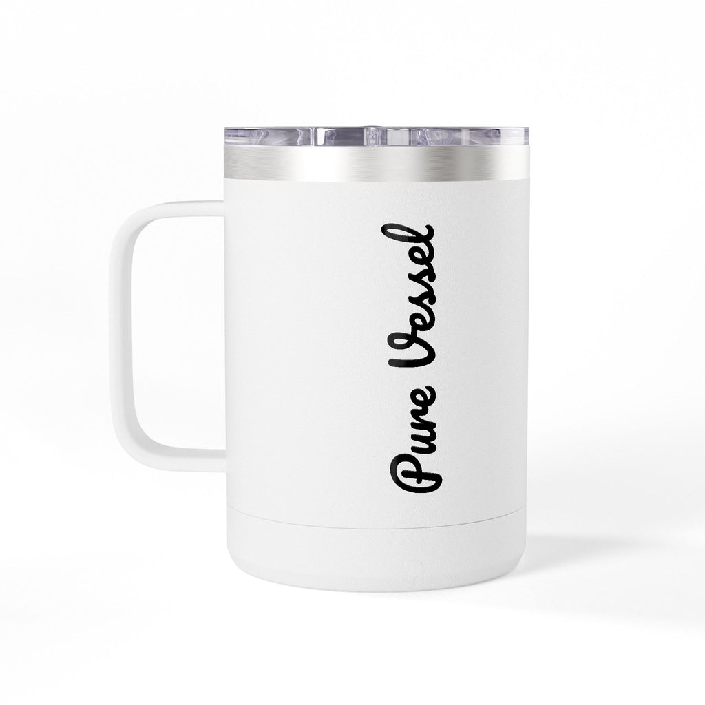 Pure Vessel 15oz Insulated Coffee Tumbler – Double Wall Travel Mug