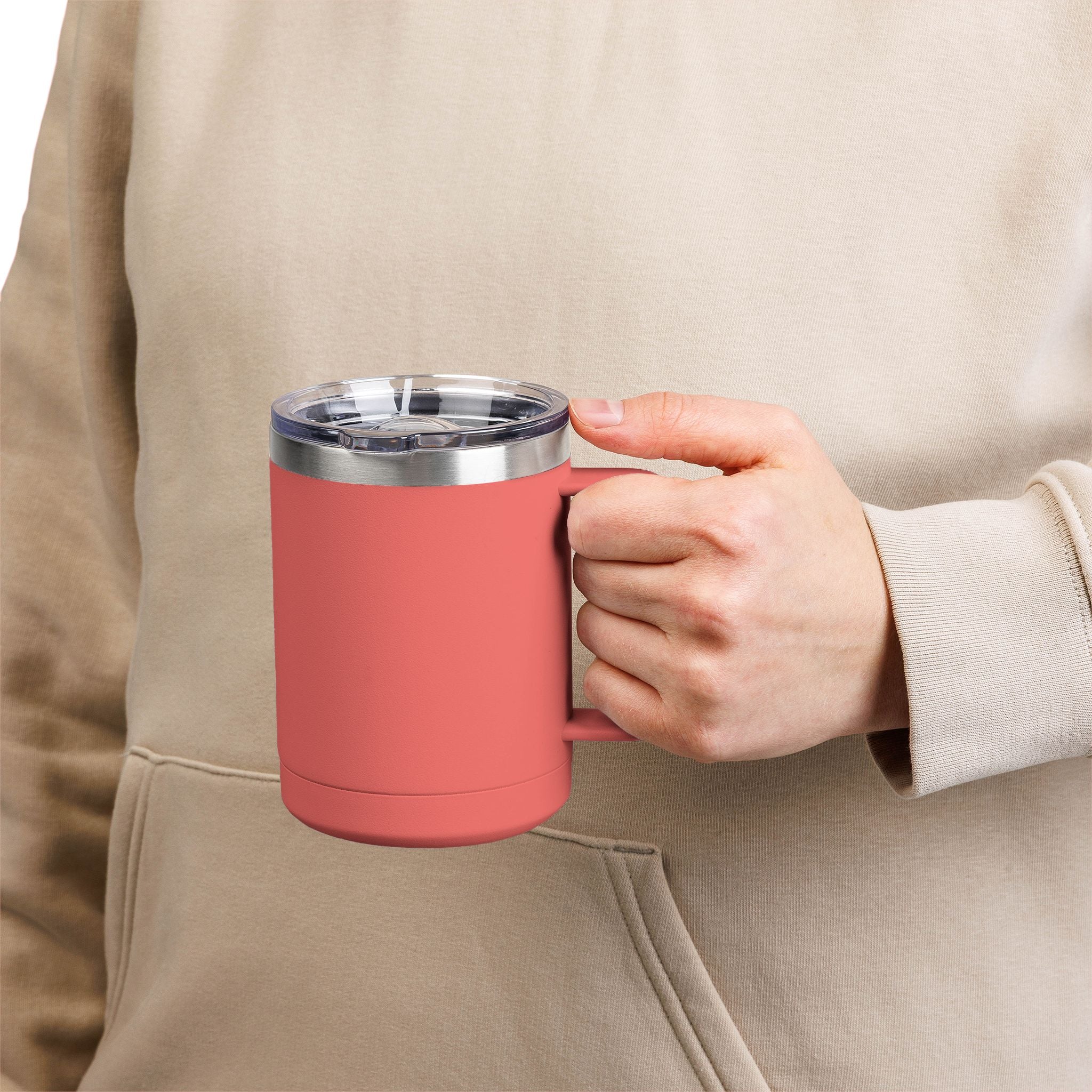 Pure Vessel 15oz Insulated Coffee Tumbler – Double Wall Travel Mug