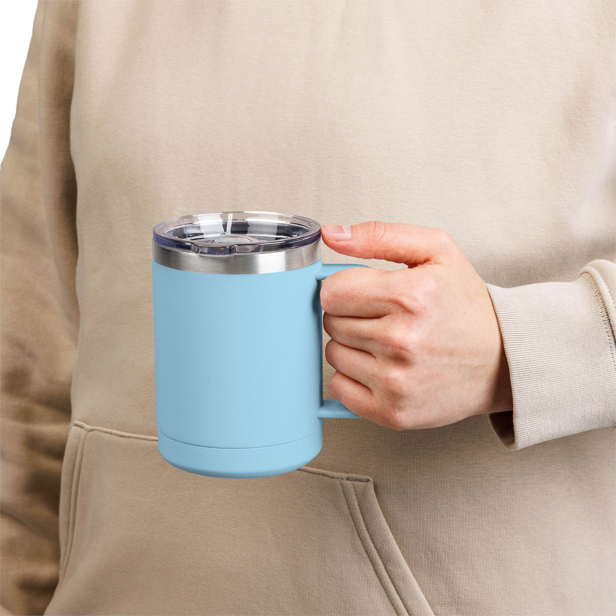 Pure Vessel 15oz Insulated Coffee Tumbler – Double Wall Travel Mug