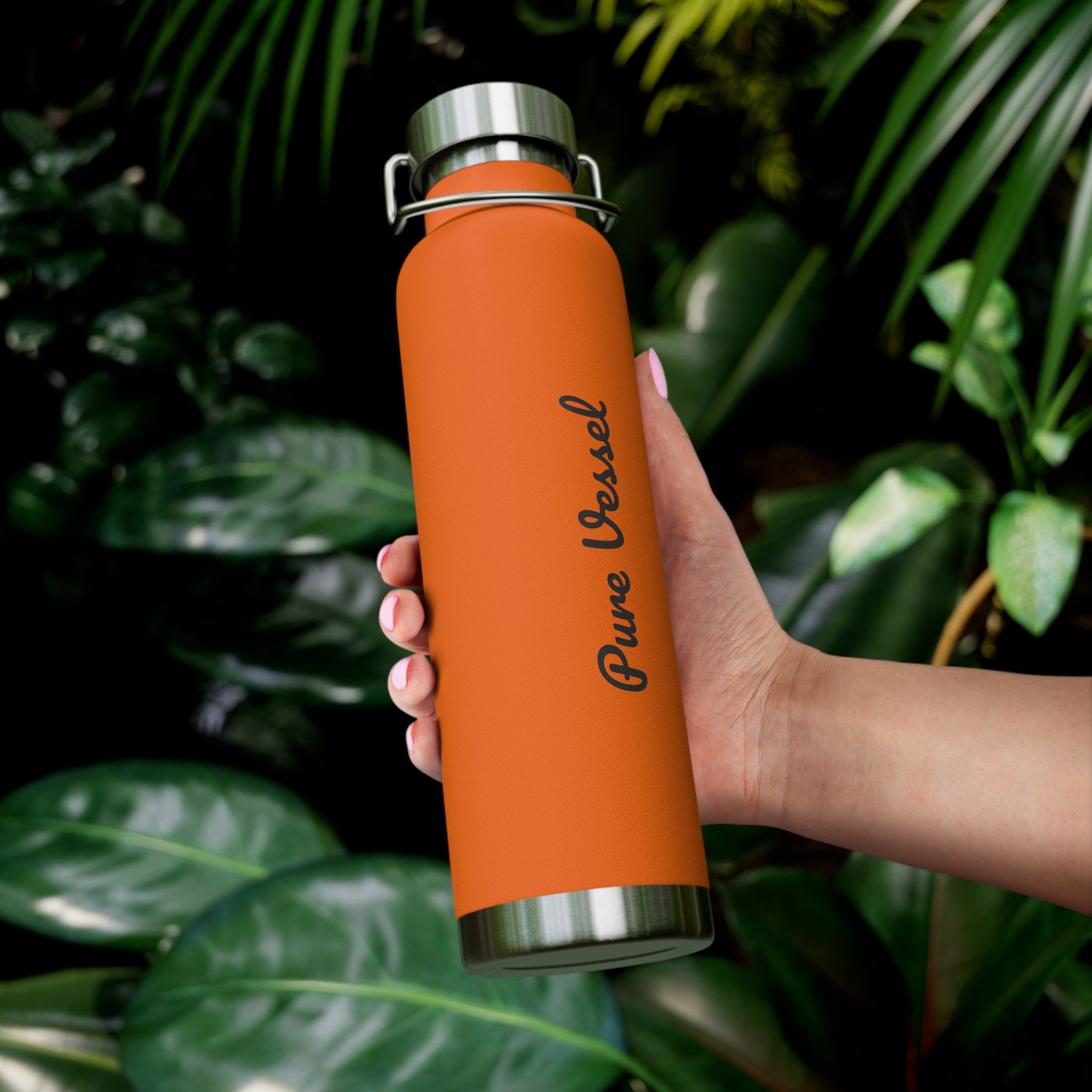 Pure Vessel 22oz Copper Vacuum Insulated Bottle — Red Stainless Steel Travel Flask
