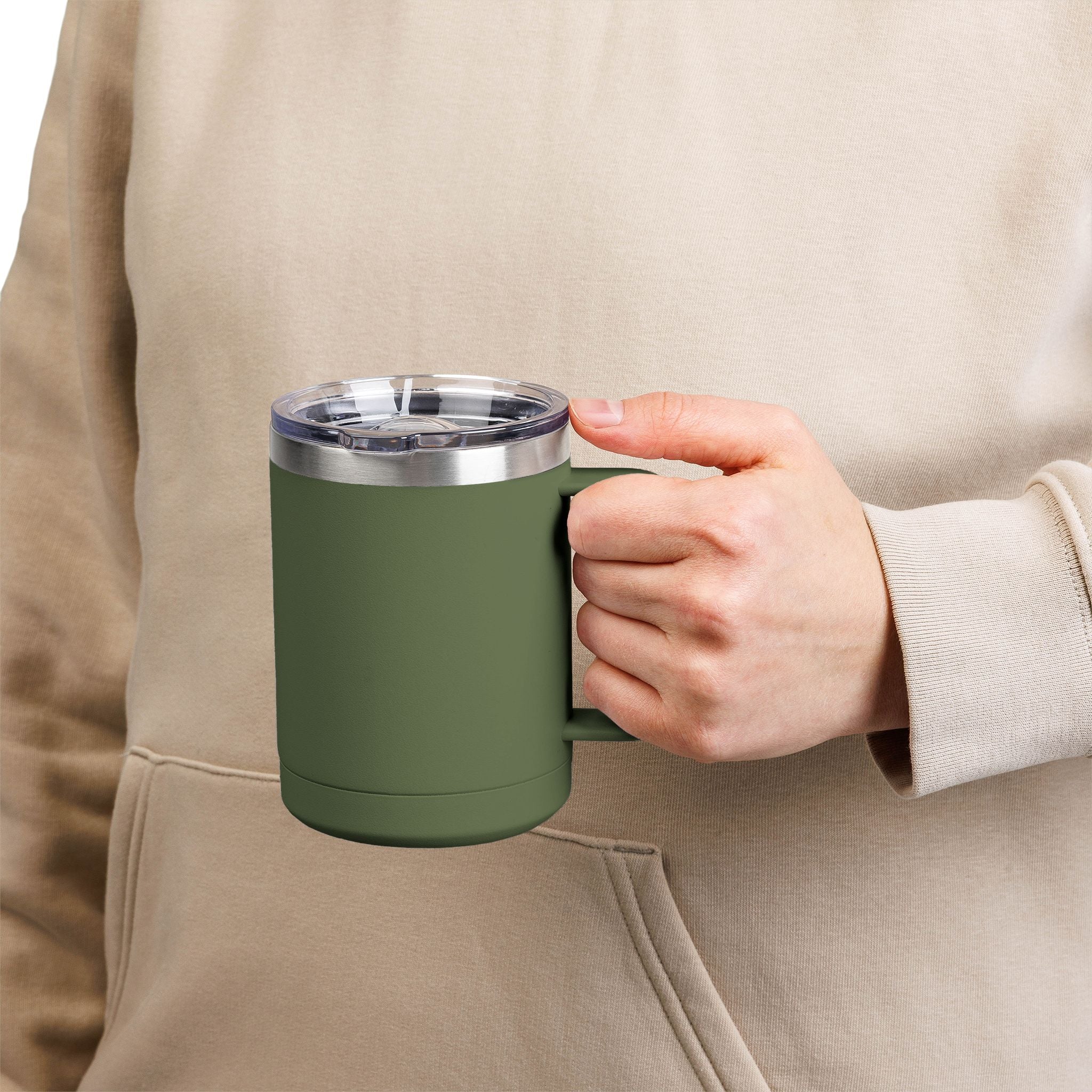 Pure Vessel 15oz Insulated Coffee Tumbler – Double Wall Travel Mug