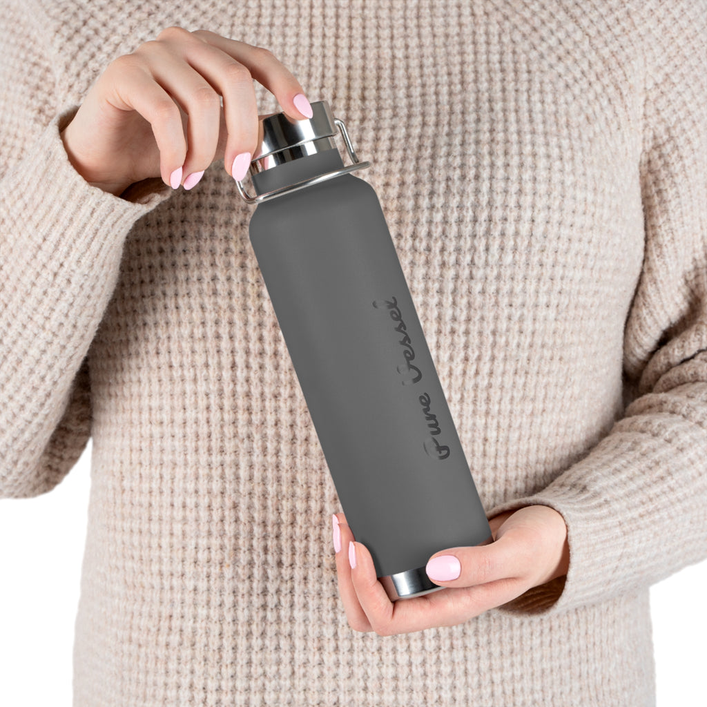 Pure Vessel 22oz Copper Vacuum Insulated Bottle — Red Stainless Steel Travel Flask