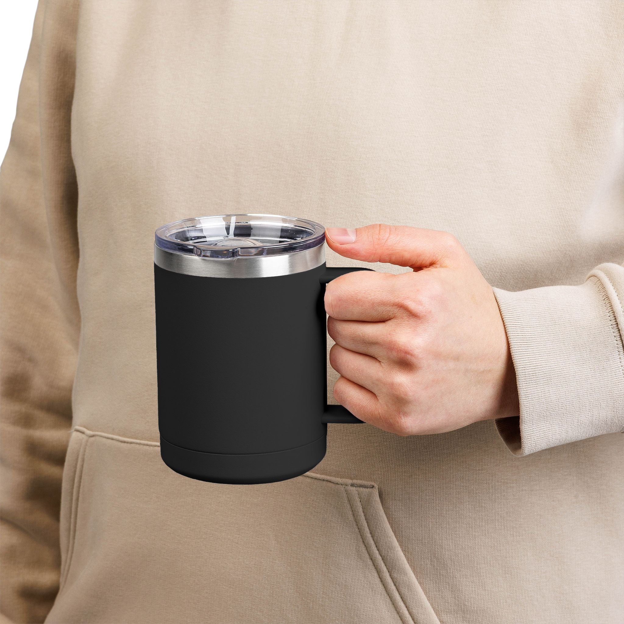 Pure Vessel 15oz Insulated Coffee Tumbler – Double Wall Travel Mug