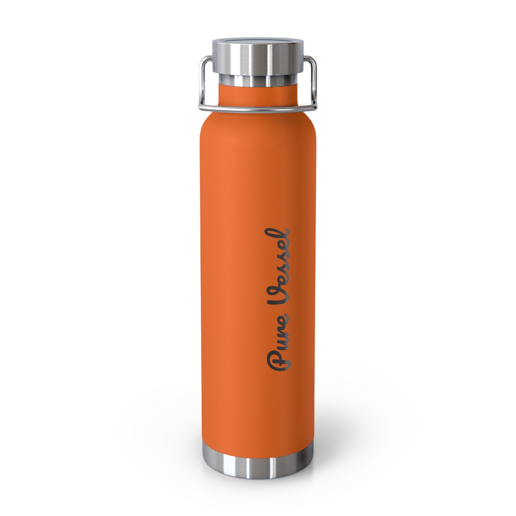 Pure Vessel 22oz Copper Vacuum Insulated Bottle — Red Stainless Steel Travel Flask