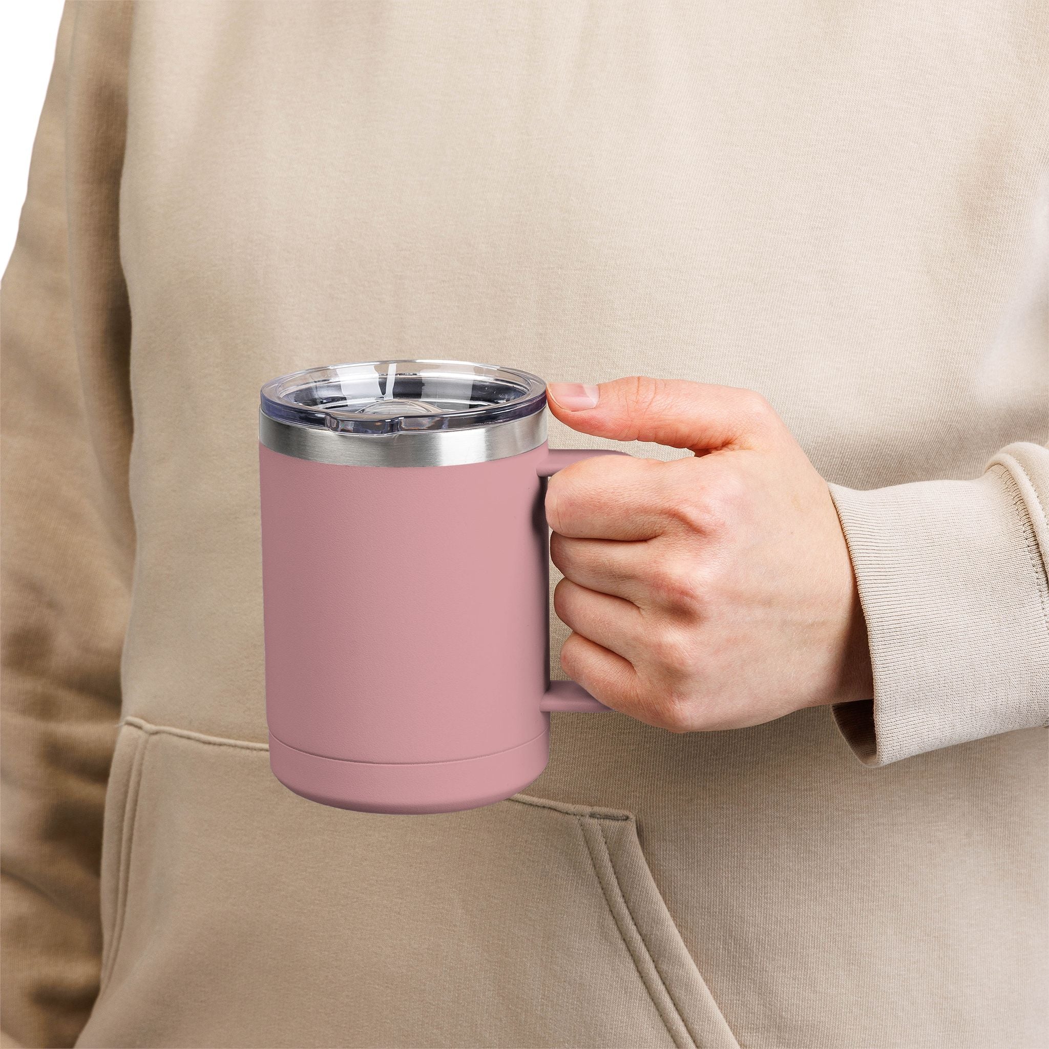 Pure Vessel 15oz Insulated Coffee Tumbler – Double Wall Travel Mug