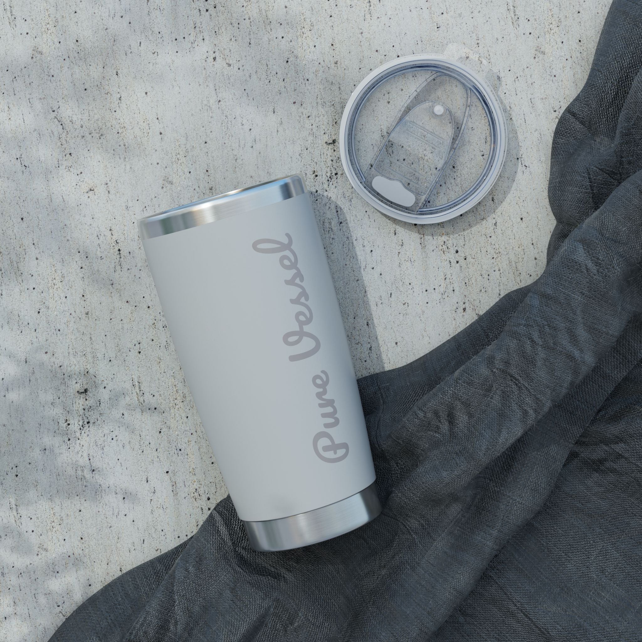 Pure Vessel Tumbler 20oz Stainless Steel Travel Cup | Brushed Finish