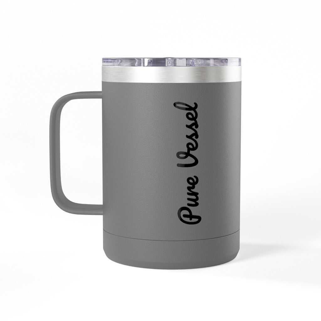 Pure Vessel 15oz Insulated Coffee Tumbler – Double Wall Travel Mug
