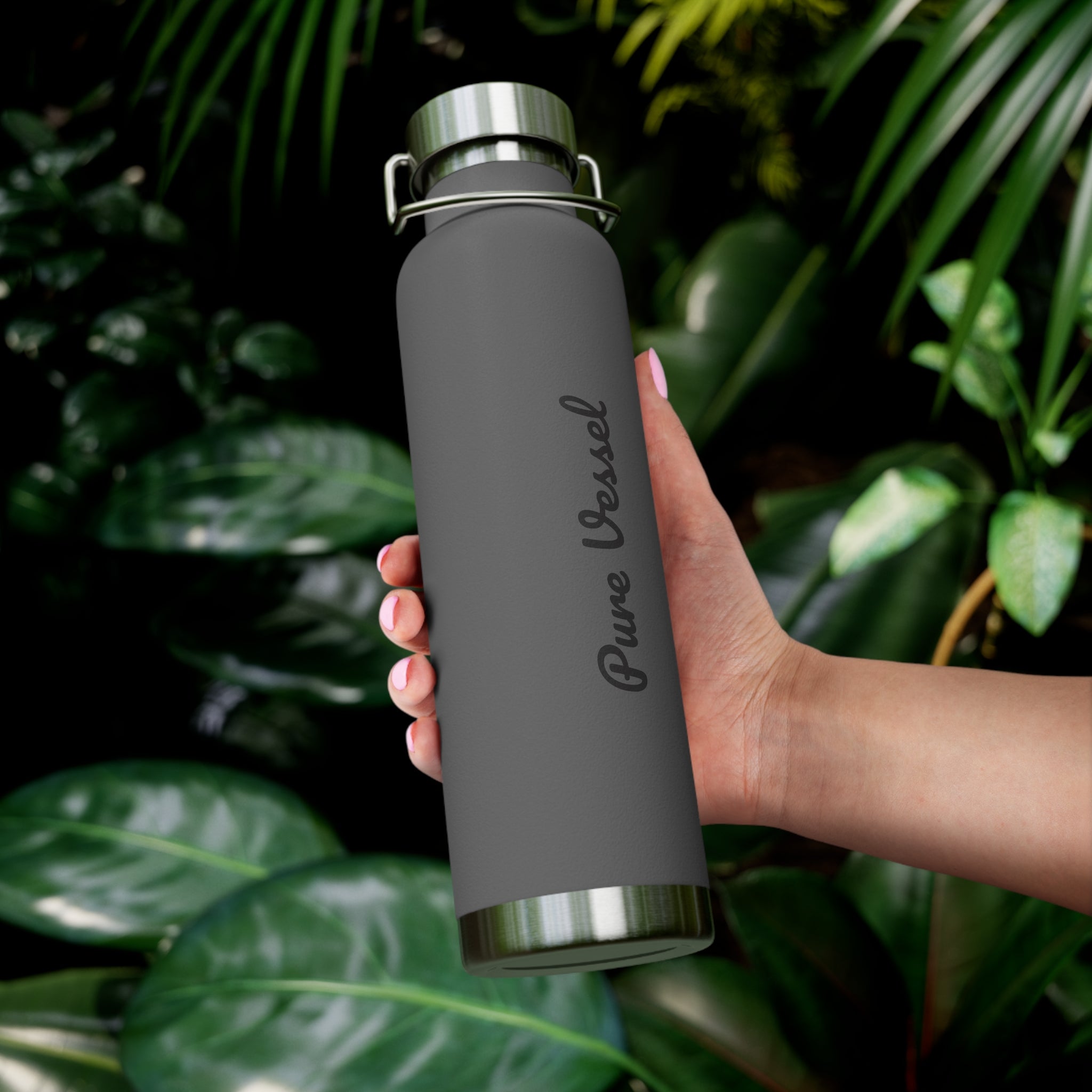 Pure Vessel 22oz Copper Vacuum Insulated Bottle — Red Stainless Steel Travel Flask