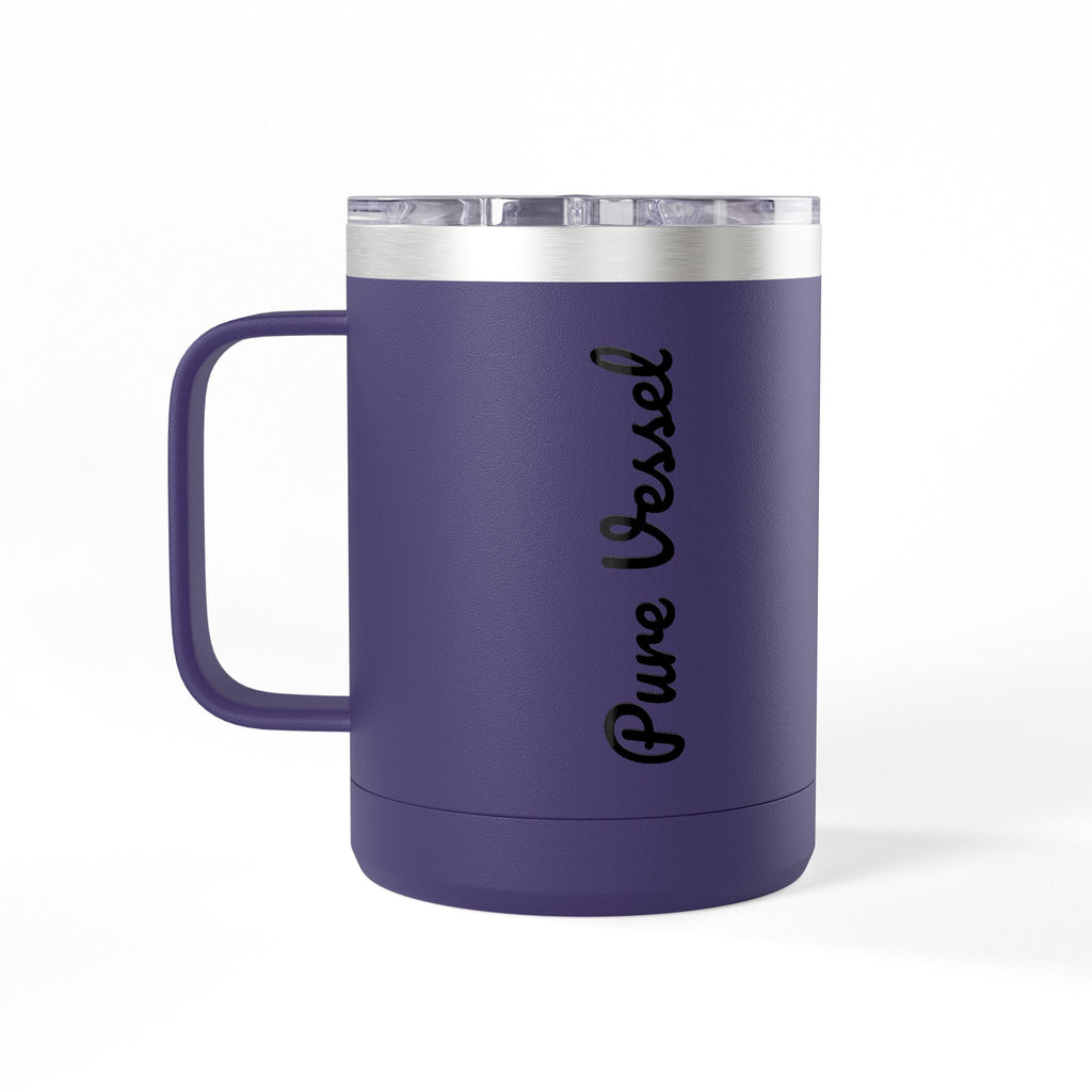 Pure Vessel 15oz Insulated Coffee Tumbler – Double Wall Travel Mug