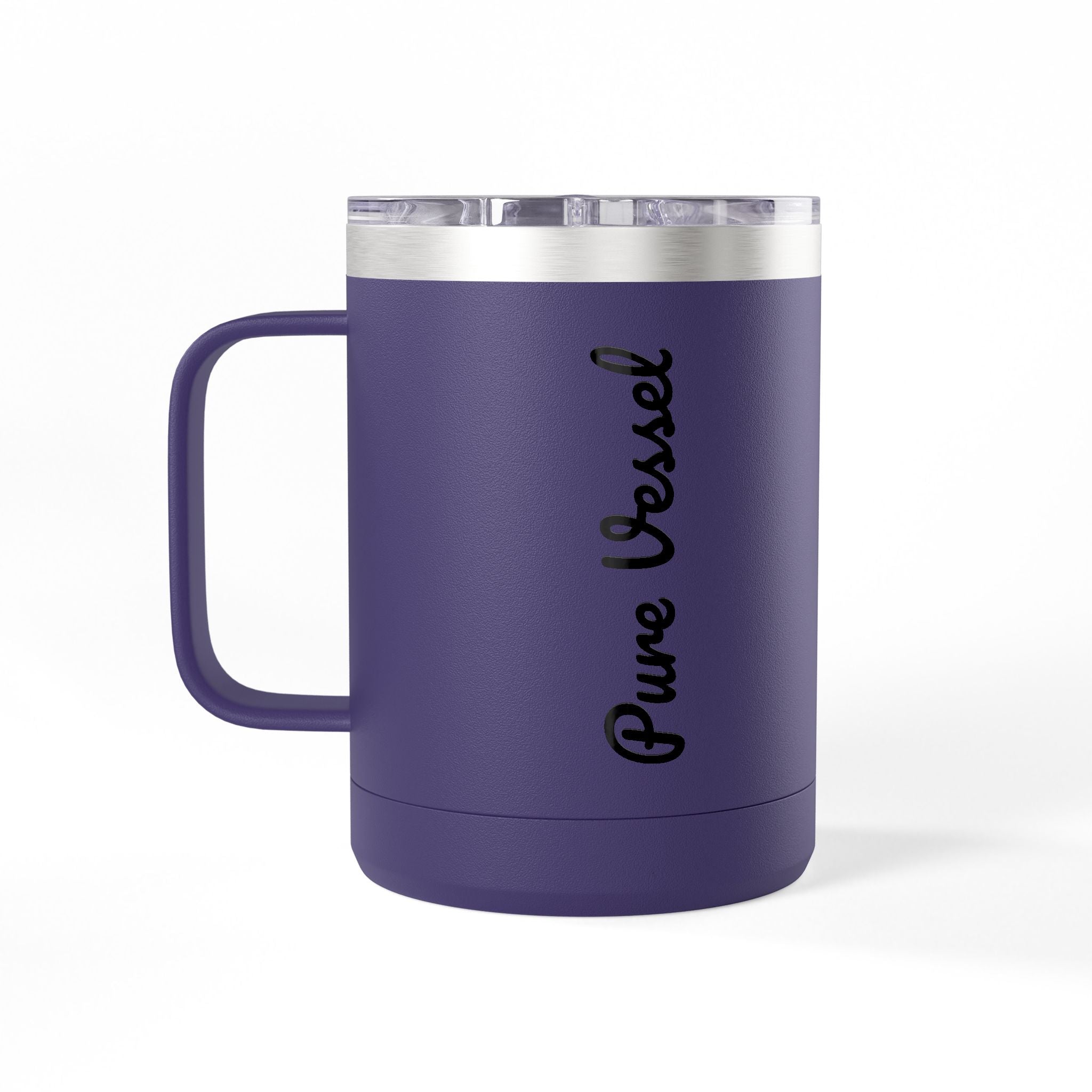 Pure Vessel 15oz Insulated Coffee Tumbler – Double Wall Travel Mug