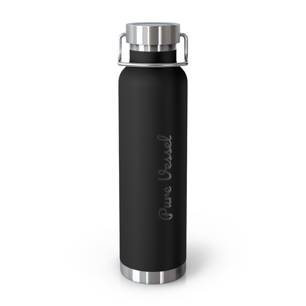 Pure Vessel 22oz Copper Vacuum Insulated Bottle — Red Stainless Steel Travel Flask