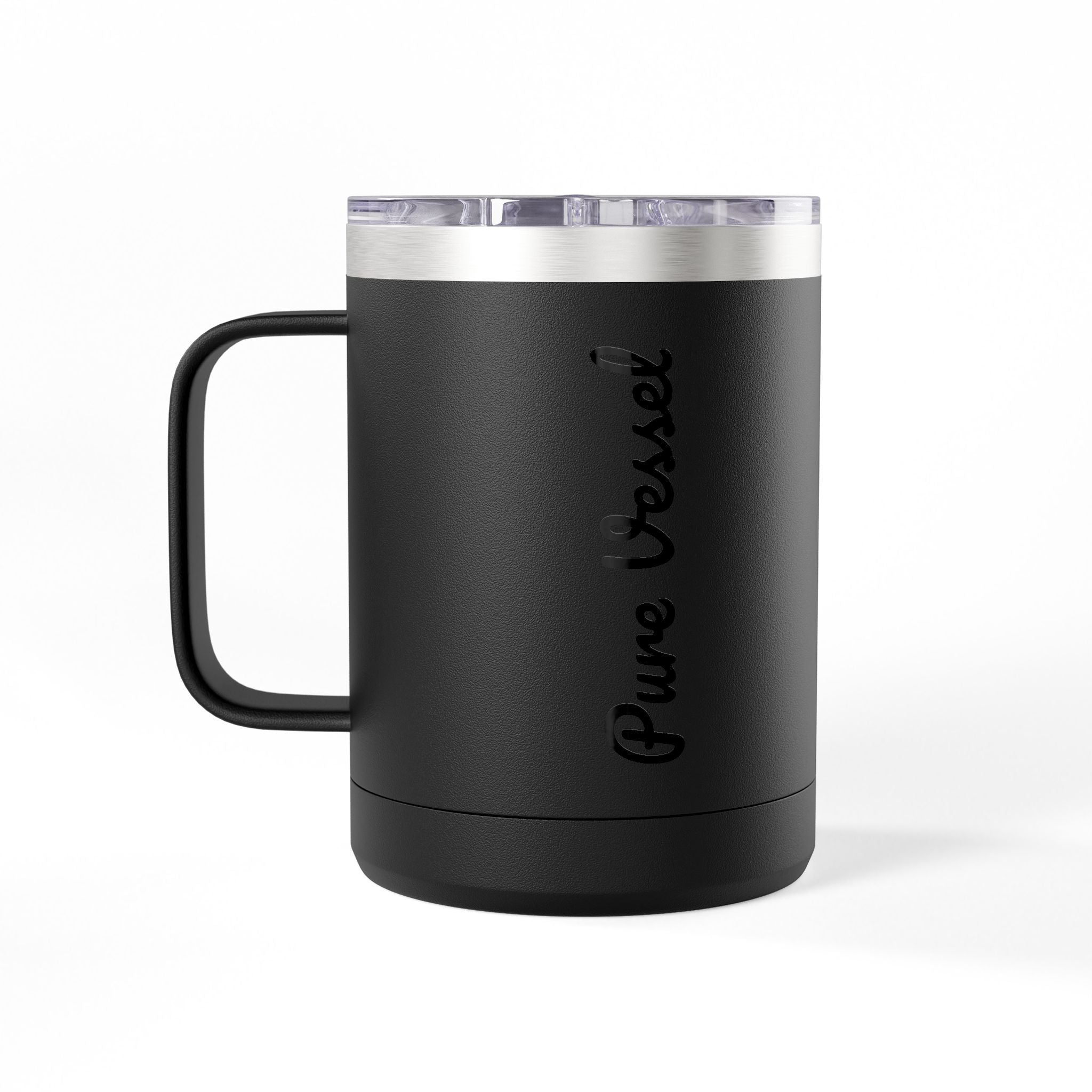 Pure Vessel 15oz Insulated Coffee Tumbler – Double Wall Travel Mug