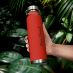 Pure Vessel 22oz Copper Vacuum Insulated Bottle — Red Stainless Steel Travel Flask - Pure Vessel