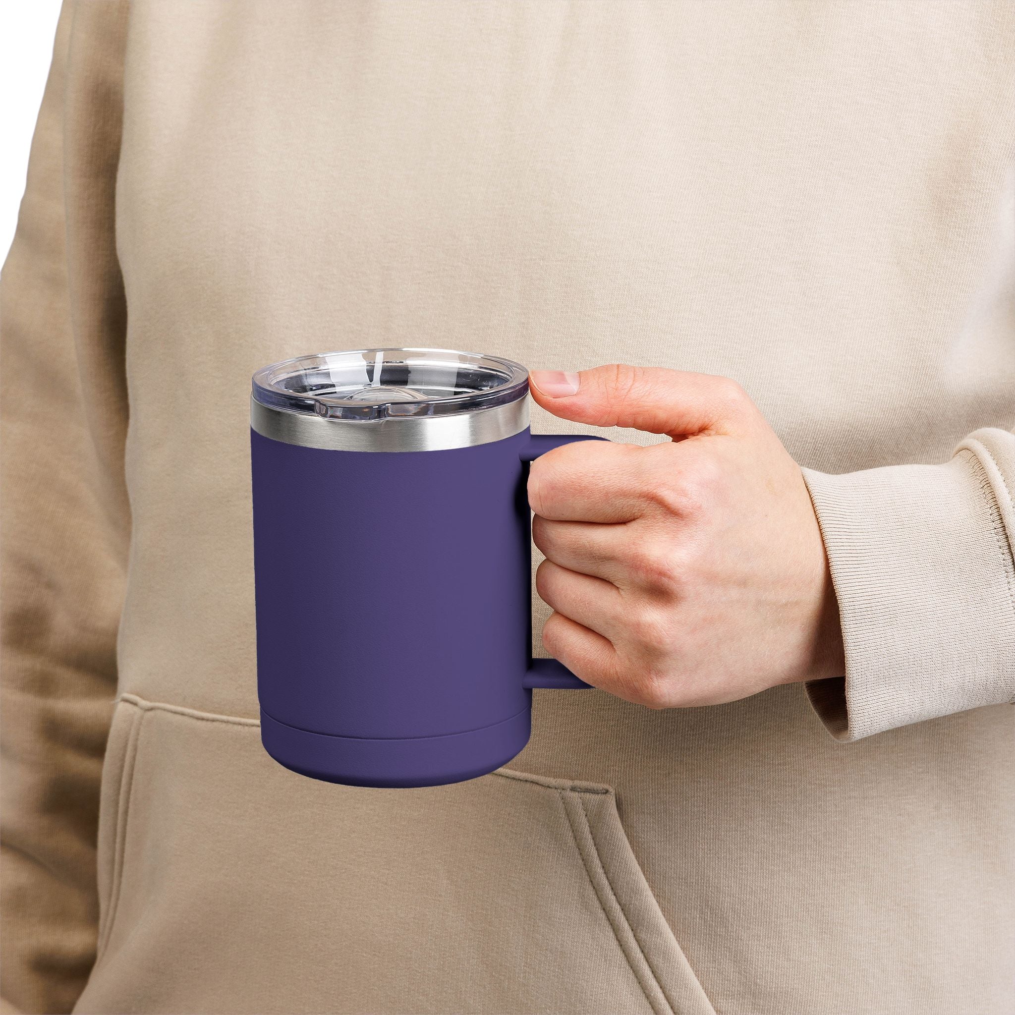 Pure Vessel 15oz Insulated Coffee Tumbler – Double Wall Travel Mug