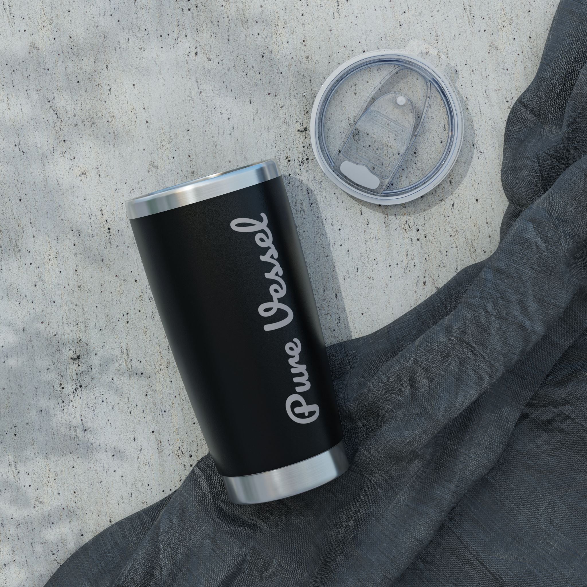 Pure Vessel Tumbler 20oz Stainless Steel Travel Cup | Brushed Finish