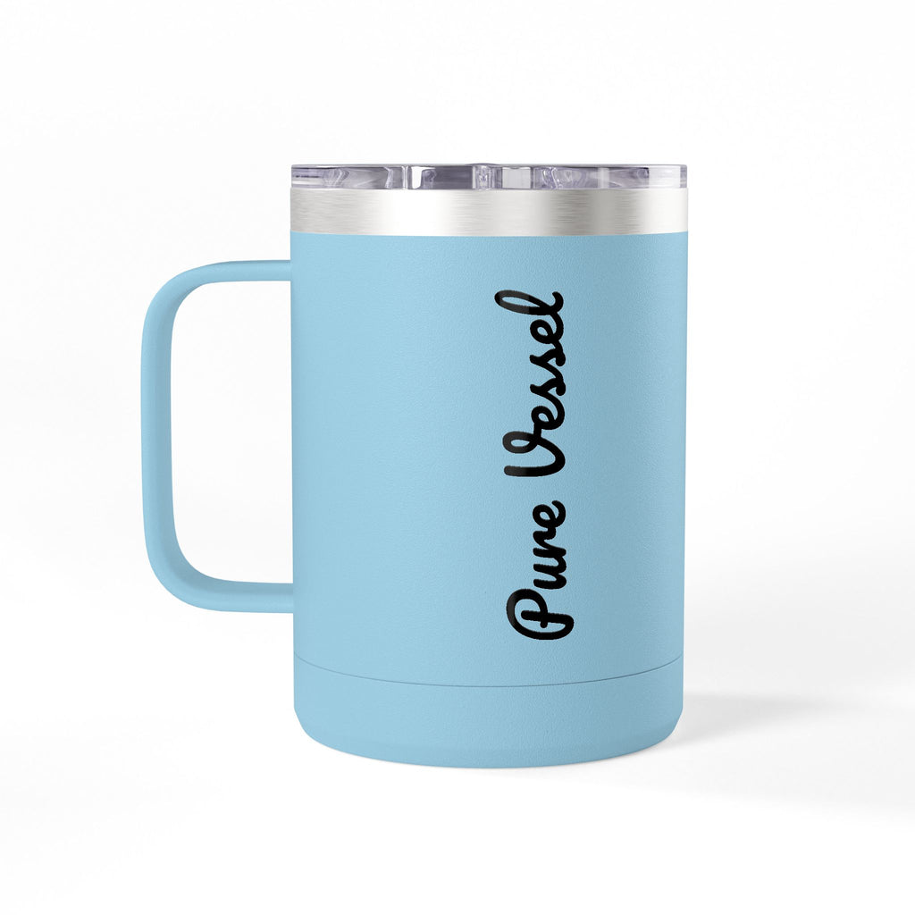 Pure Vessel 15oz Insulated Coffee Tumbler – Double Wall Travel Mug
