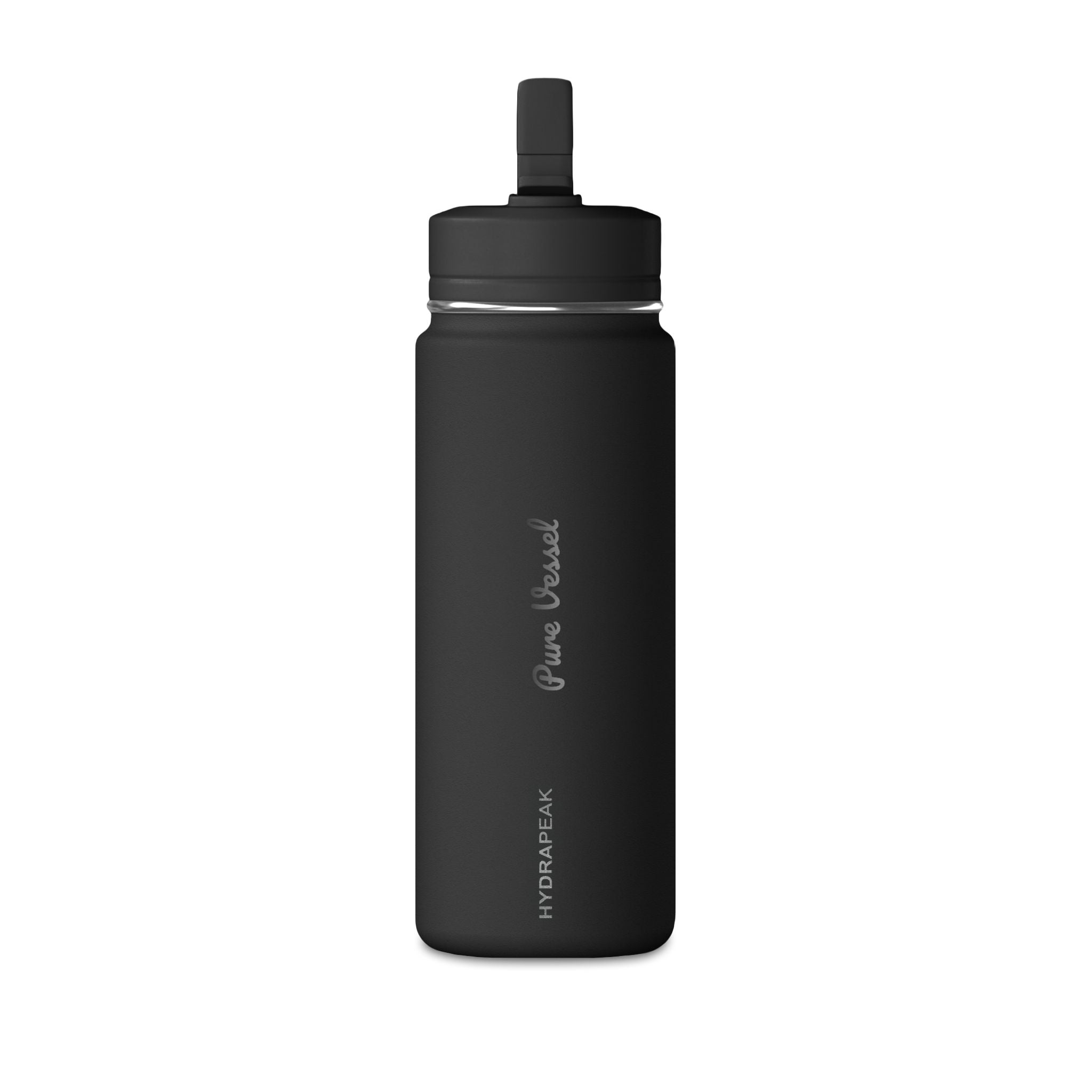 Pure Vessel 20oz Mini Water Bottle — Compact Insulated Bottle with Foldaway Straw (Kid-Friendly)