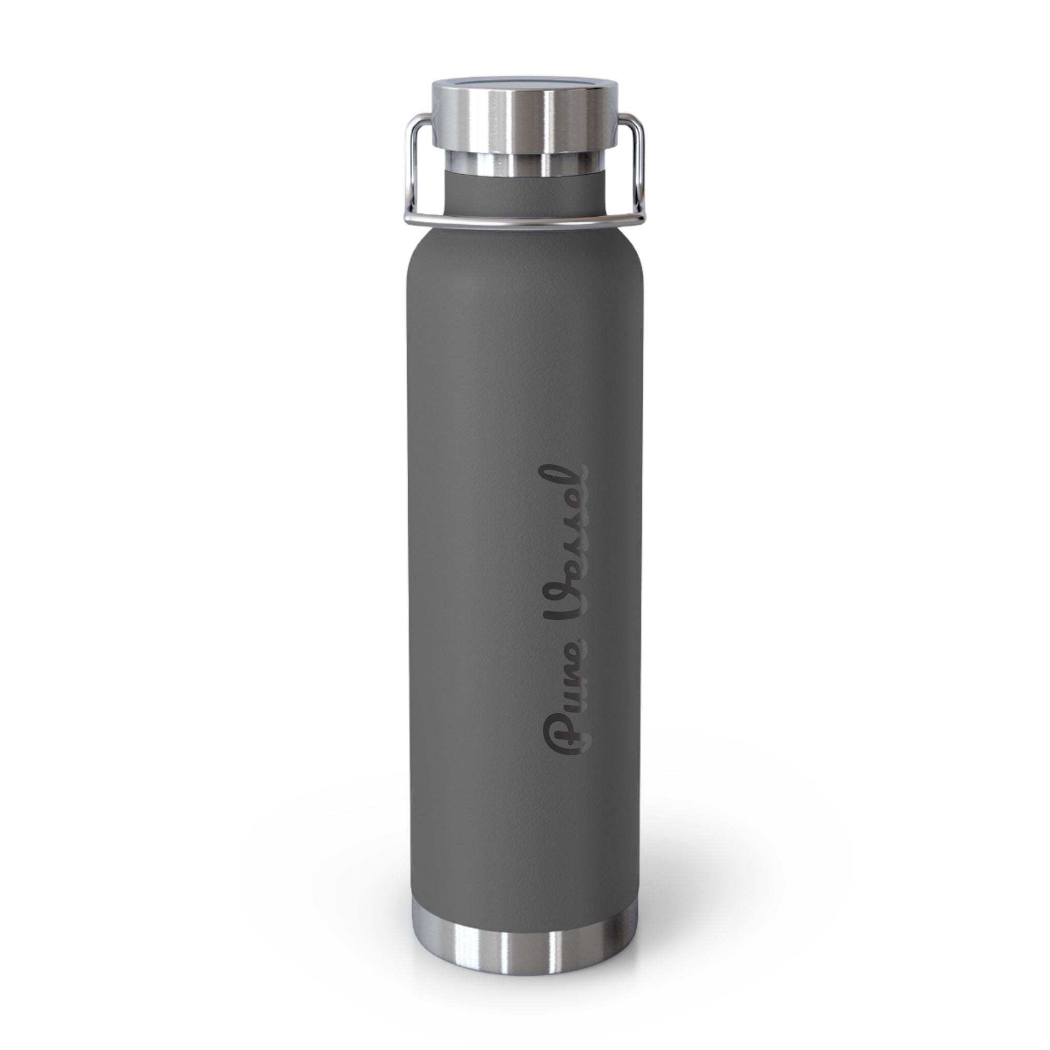 Pure Vessel 22oz Copper Vacuum Insulated Bottle — Red Stainless Steel Travel Flask