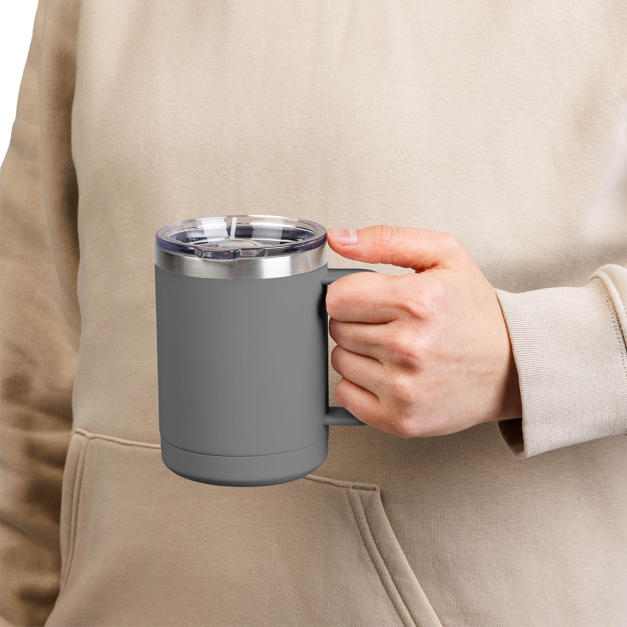 Pure Vessel 15oz Insulated Coffee Tumbler – Double Wall Travel Mug