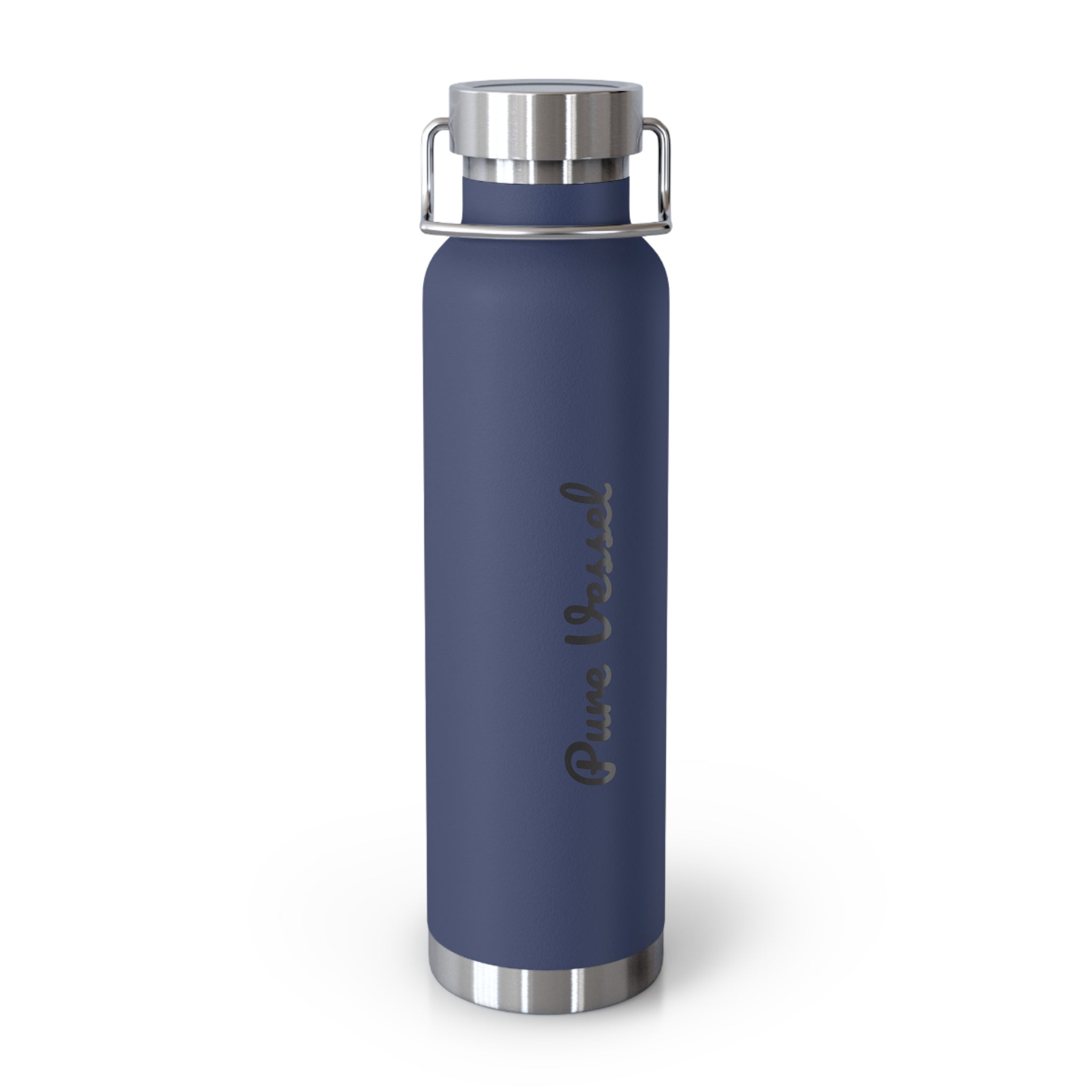Pure Vessel 22oz Copper Vacuum Insulated Bottle — Red Stainless Steel Travel Flask
