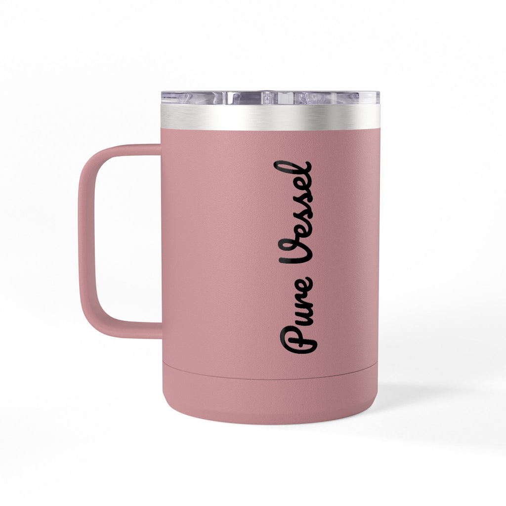 Pure Vessel 15oz Insulated Coffee Tumbler – Double Wall Travel Mug