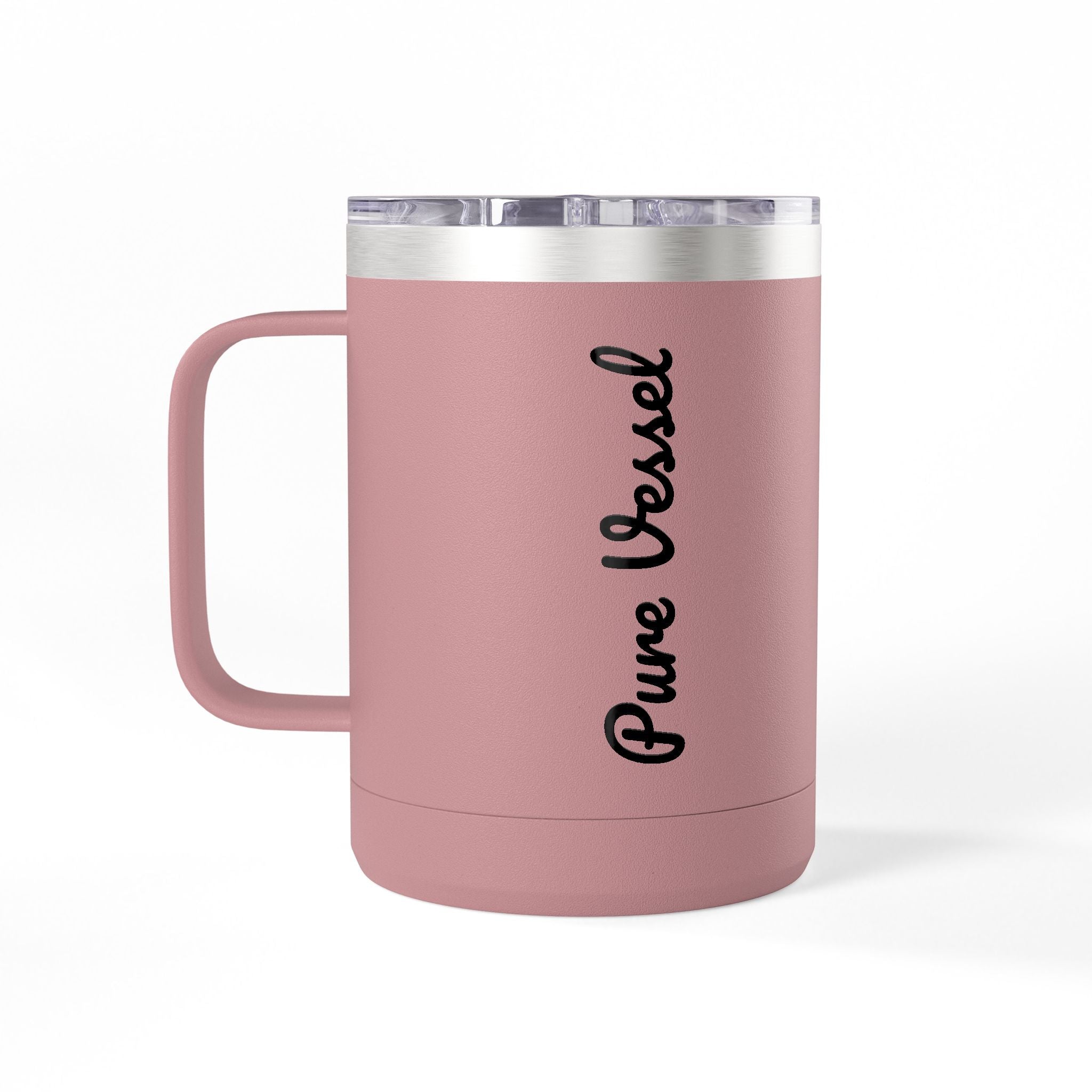 Pure Vessel 15oz Insulated Coffee Tumbler – Double Wall Travel Mug